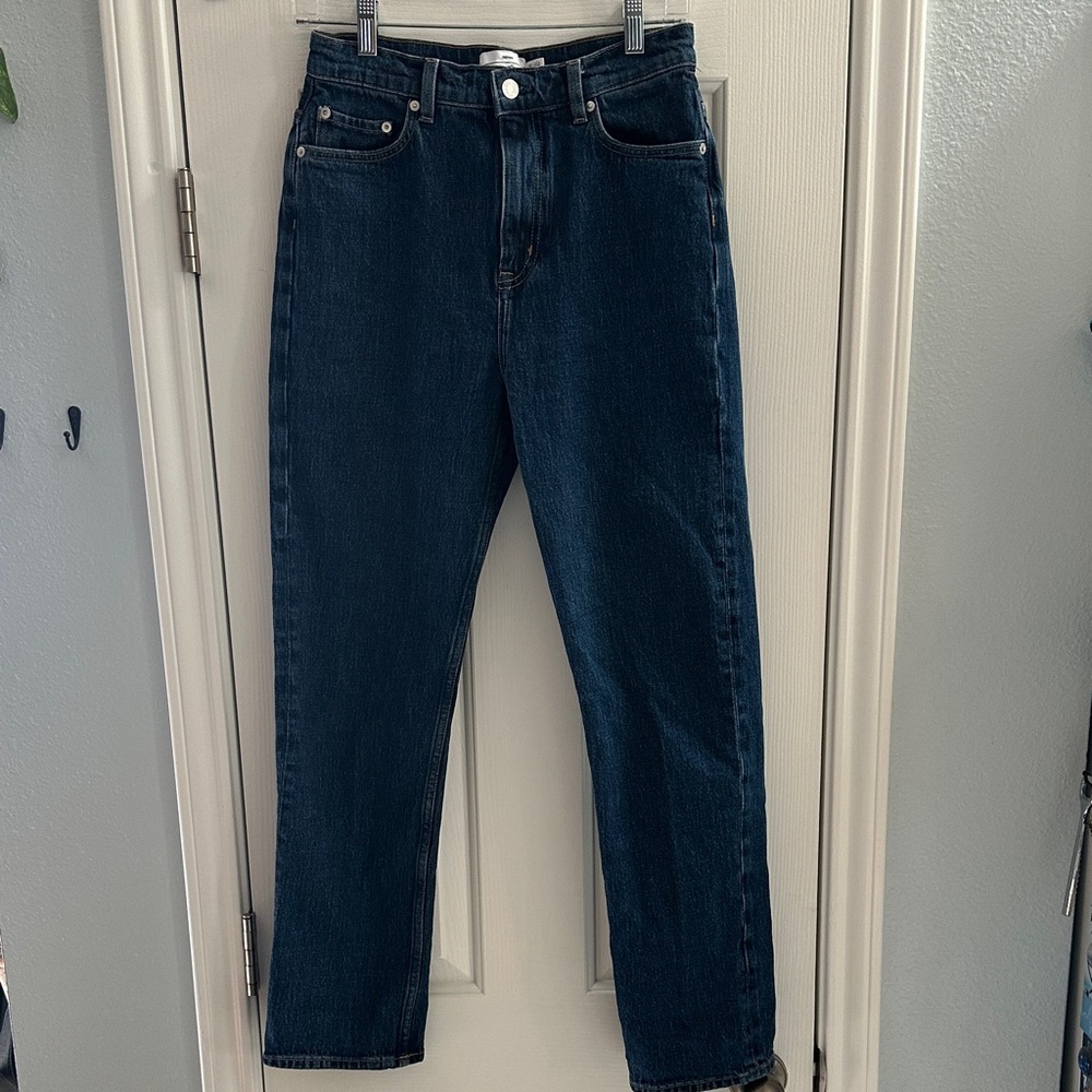 Favorite Cut Denim Dark Wash Classic Women’s 29 Slim Leg Straight Casual - Picture 3 of 13